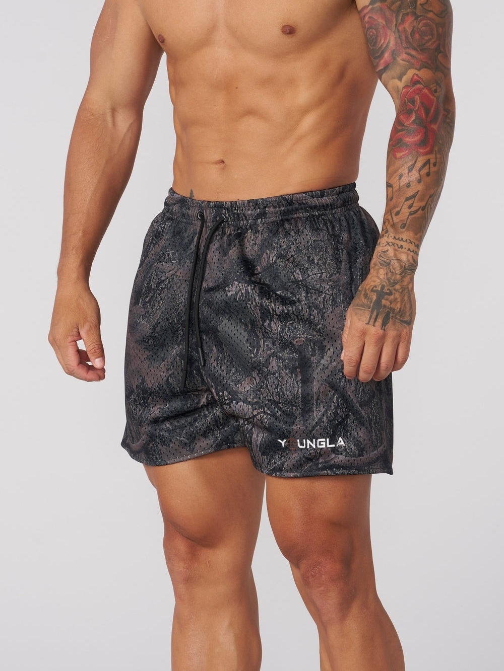 1117 - Dark Tree Camo Mesh Shorts